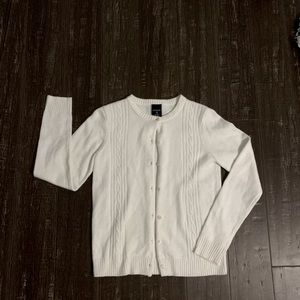 White cardigan